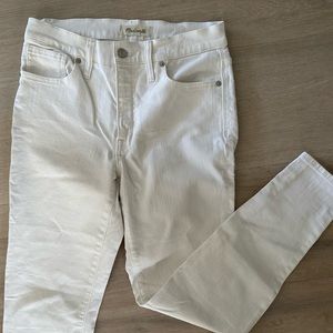 Madewell White Skinny Jeans
